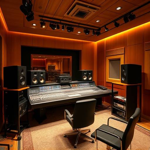 Interior of Studio A, a large recording room featuring an SSL console and live tracking setup